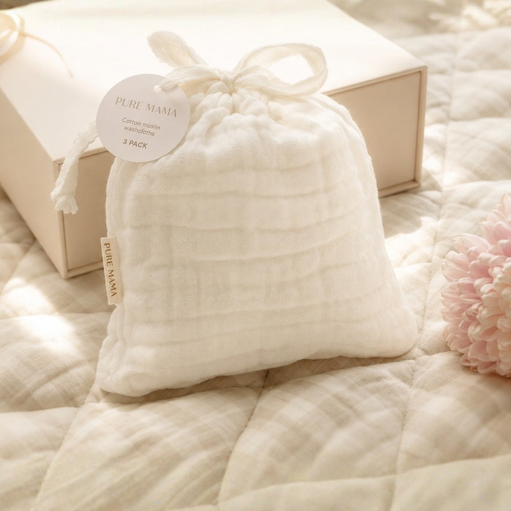 Muslin Baby Washcloth 3pk