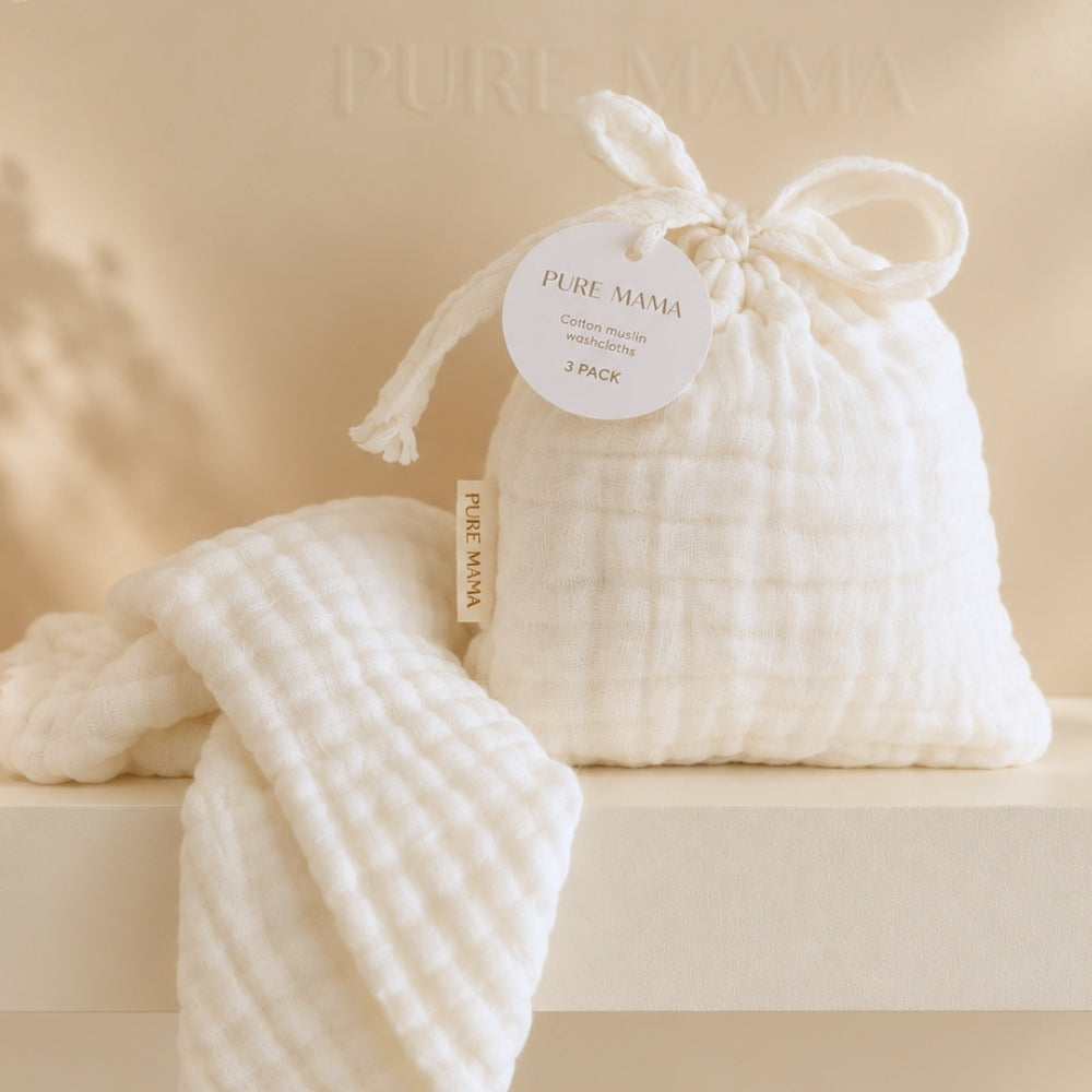 Muslin Baby Washcloth 3pk
